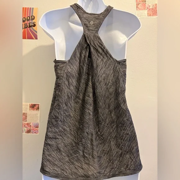 Lululemon Athletica Charcoal Racerback Tank Top - Picture 2 of 4